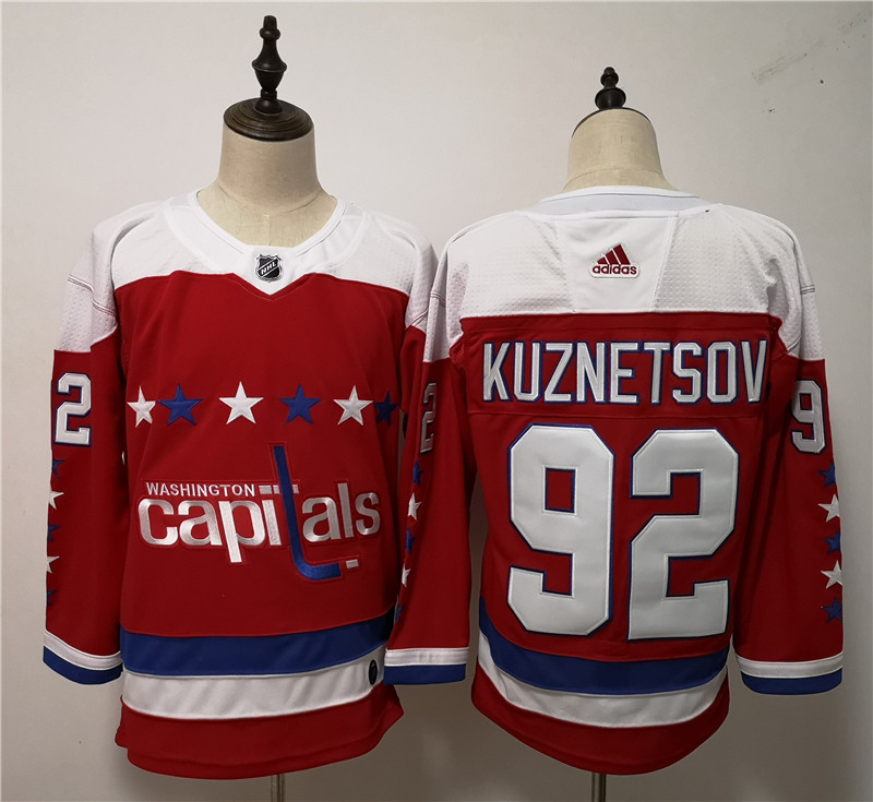 Capitals 92 Evgeny Kuznetsov Red  Jersey