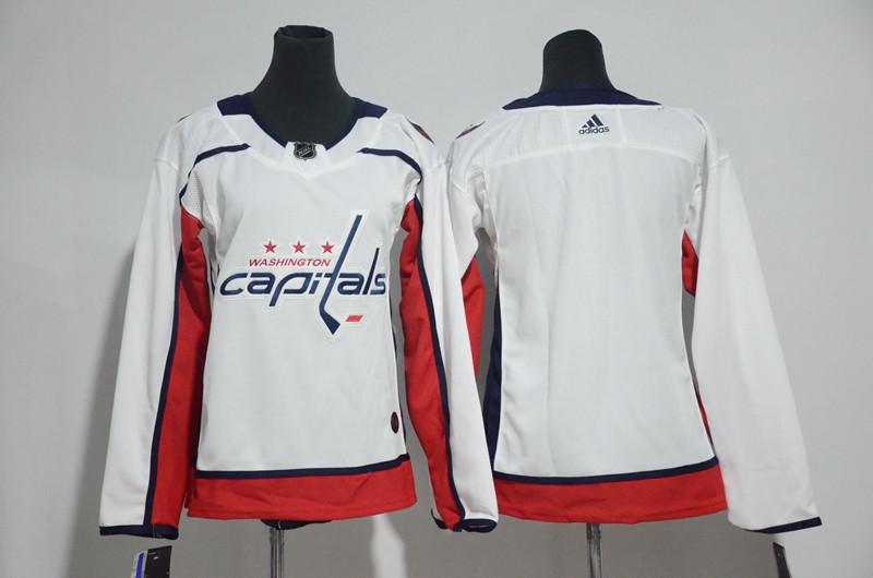 Capitals Blank White Women  Jersey