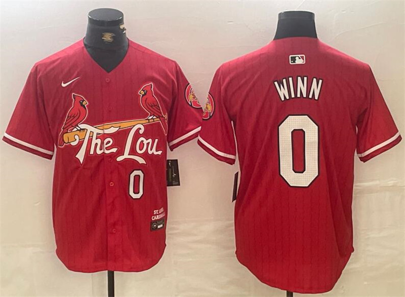 Cardinals 0 Masyn Winn Red Nike 2024 City Connect Cool Base Jersey