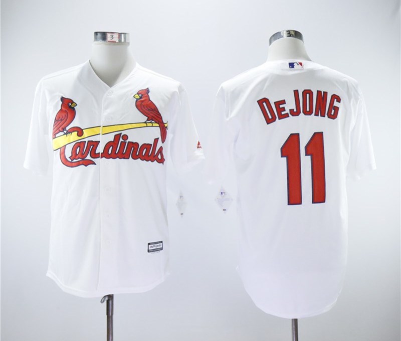 Cardinals 11 Paul DeJong White Cool Base Jersey