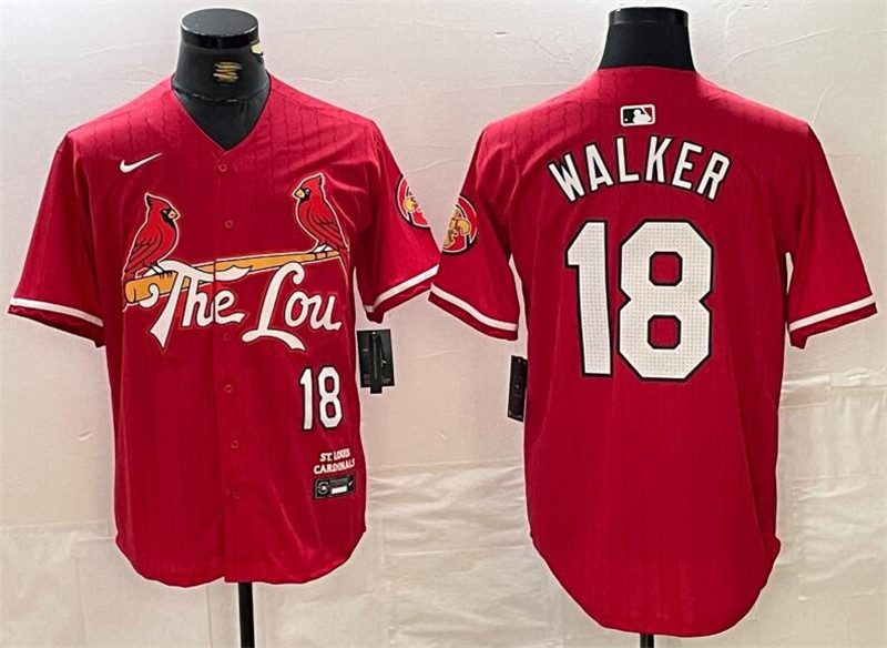 Cardinals 18 Jordan Walker Red Nike 2024 City Connect Cool Base Jersey
