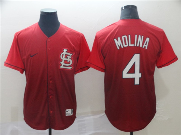 Cardinals 4 Yadier Molina Red Drift Fashion Jersey
