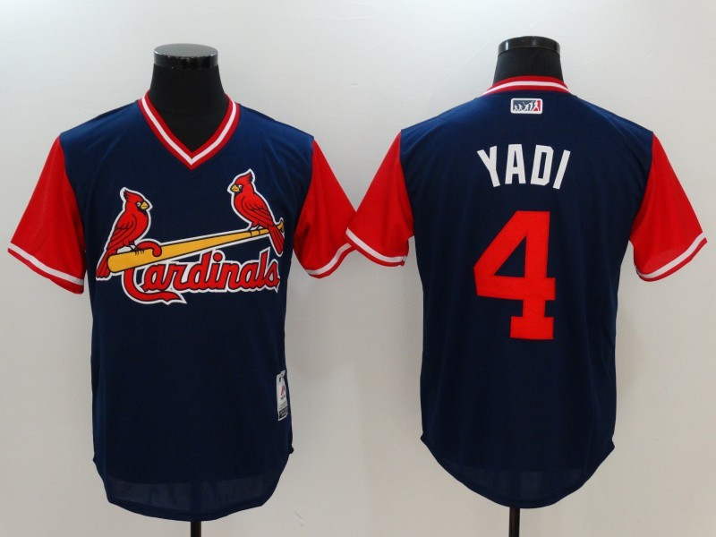 Cardinals 4 Yadier Molina Yadi Majestic Navy 2017 Players Weekend Jersey