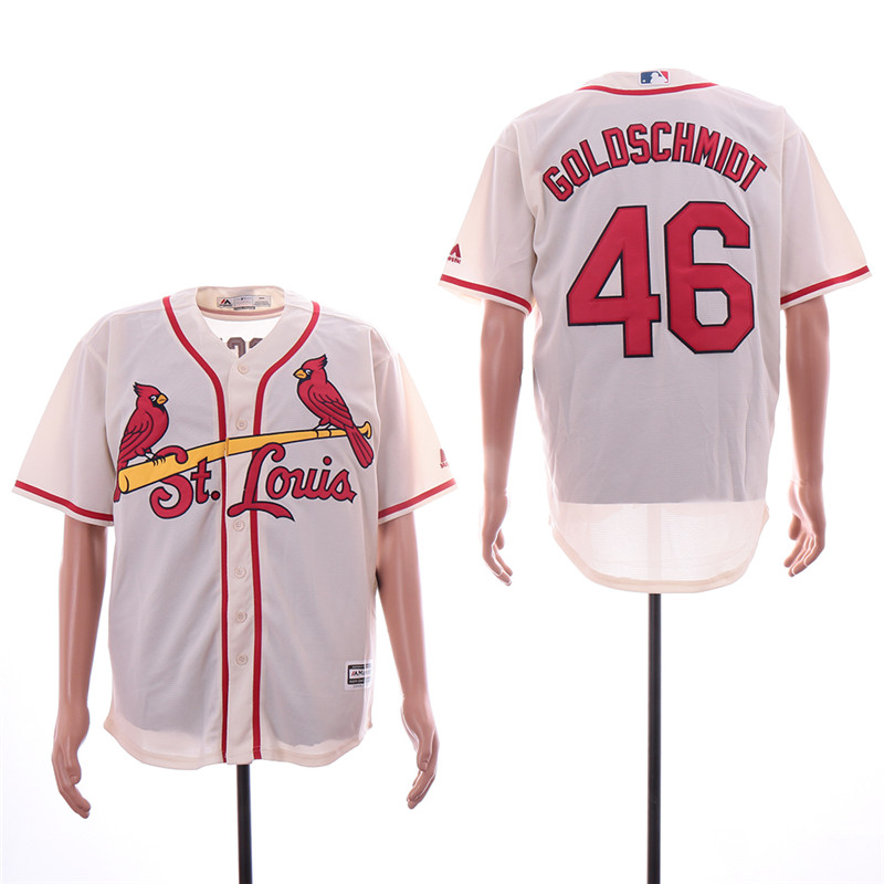 Cardinals 46 Paul Goldschmidt Cream Cool Base Jersey