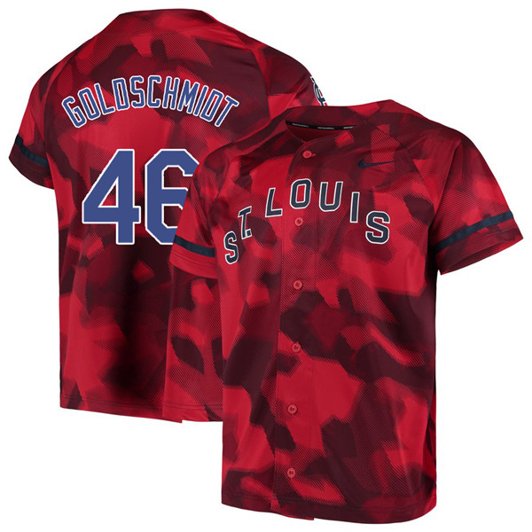 Cardinals 46 Paul Goldschmidt Red Camo Fashion Jersey