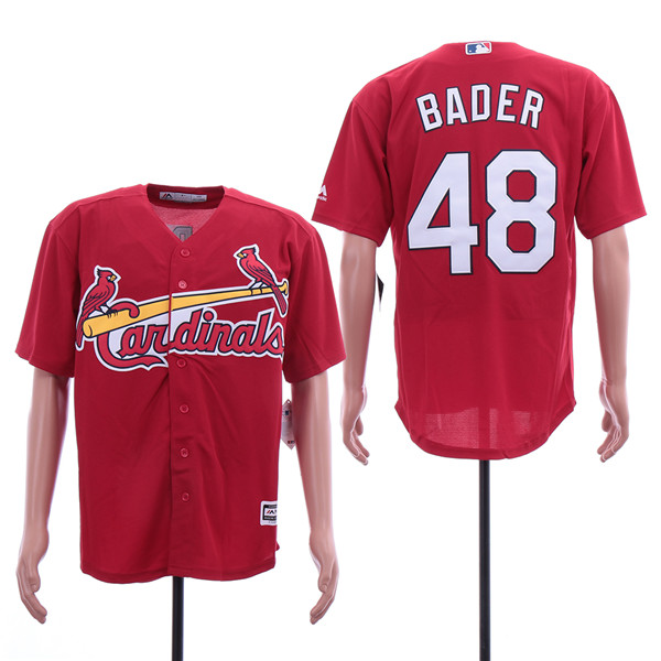 Cardinals 48 Harrison Bader Red Cool Base Jersey