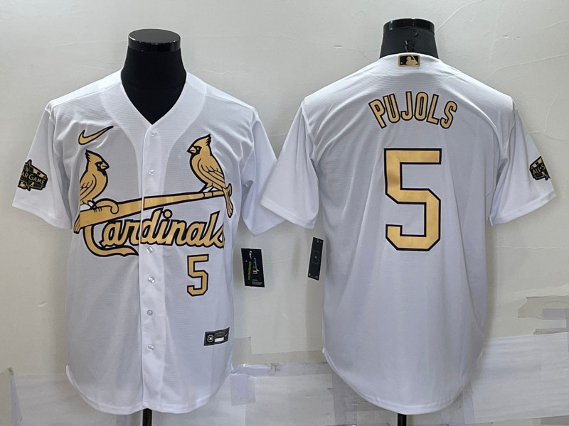 Cardinals 5 Albert Pujols White Nike 2022 MLB All Star Cool Base Jersey