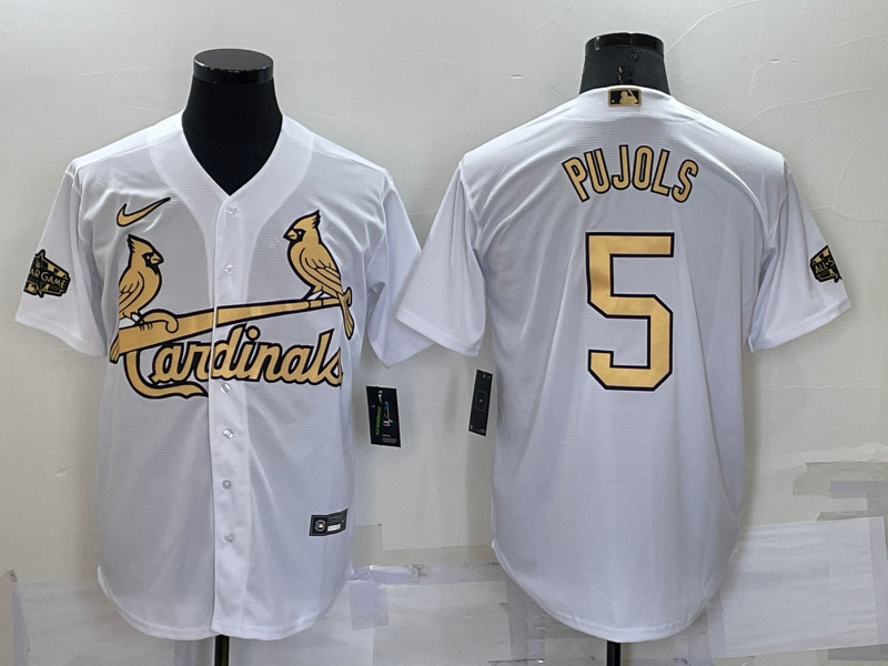 Cardinals 5 Albert Pujols White Nike 2022 MLB All Star Cool Base Jerseys