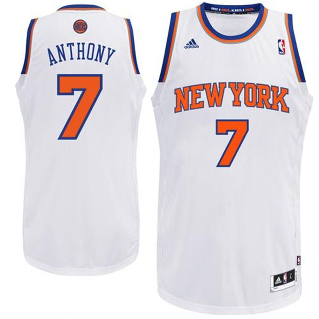 Carmelo Anthony New York Knicks Revolution 30 Swingman Home White Jersey