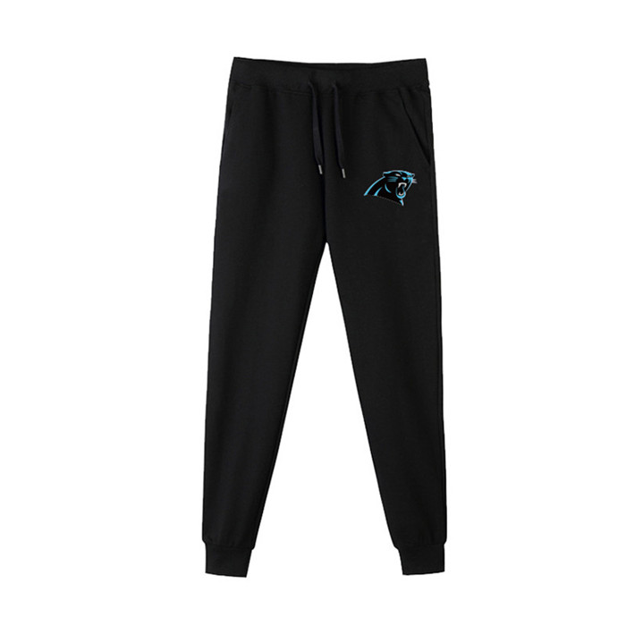 Carolina Panthers Black Men's Winter Thicken NFL Sports Pant