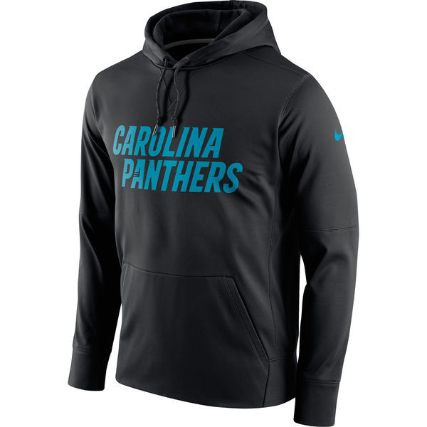 Carolina Panthers  Circuit Wordmark Essential Performance Pullover Hoodie Black