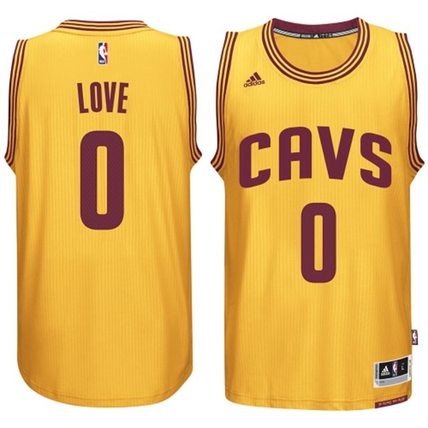 Cleveland Cavaliers #0 Kevin Love 2014 15 New Swingman Alternate Gold Jersey