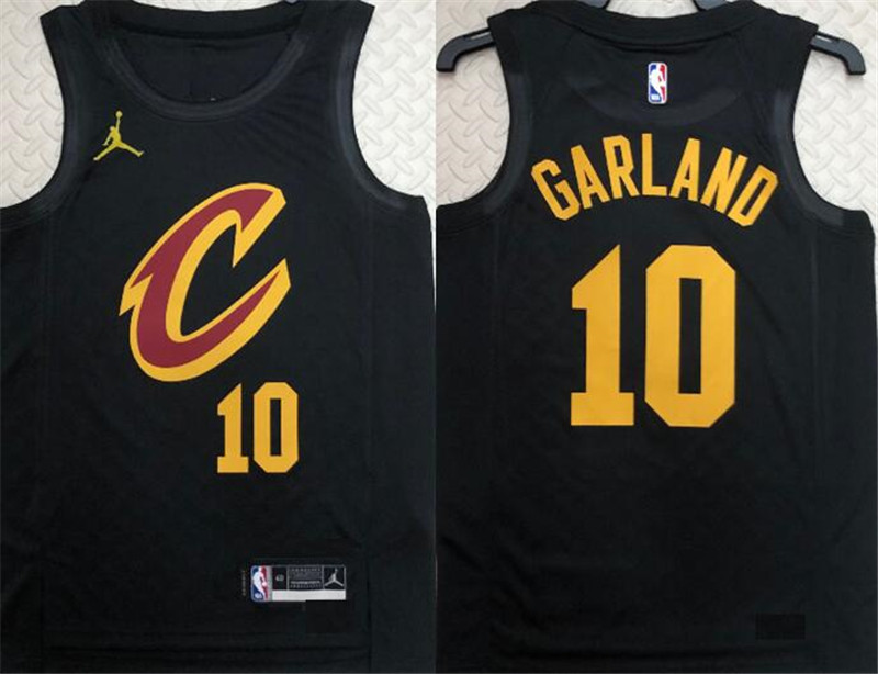 Cavaliers 10 Darius Garland Black 2022 23 Swingman Jersey