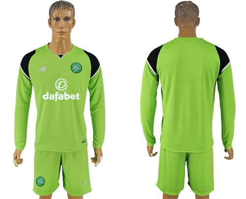 Celtic Blank Green Goalkeeper Long Sleeves Soccer Club Jersey