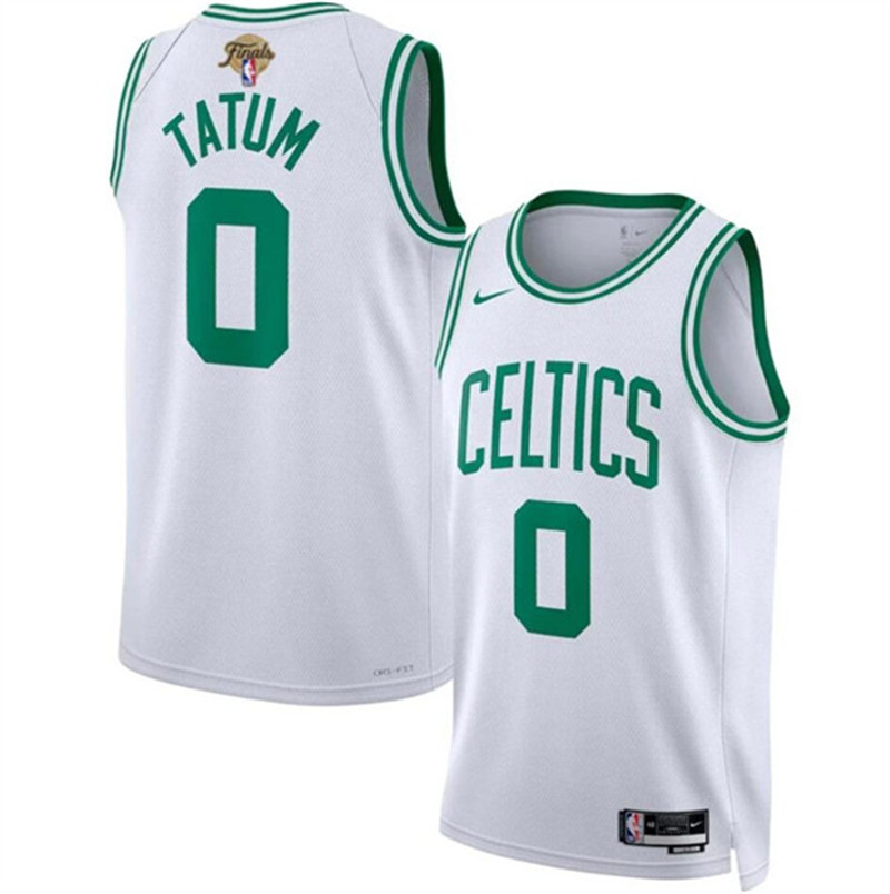 Celtics 0 Jayson Tatum White Nike 2024 Finals Swingman Jersey