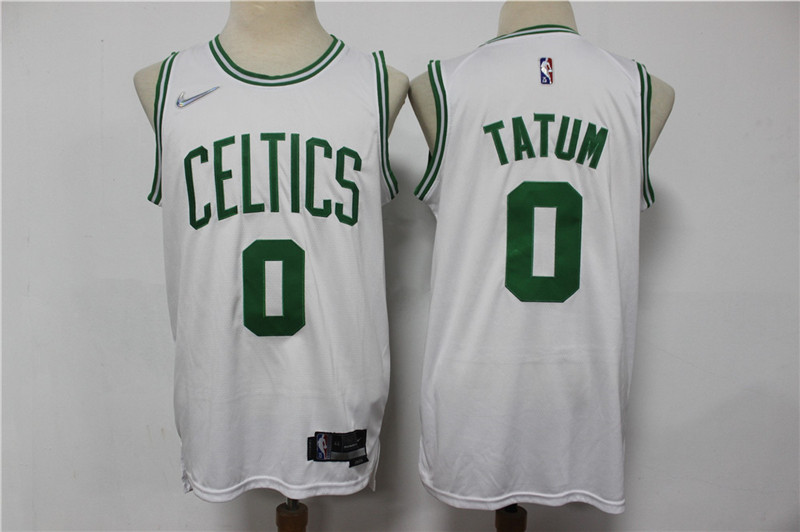 Celtics 0 Jayson Tatum White Nike Diamond 75th Anniversary City Edition Swingman Jersey