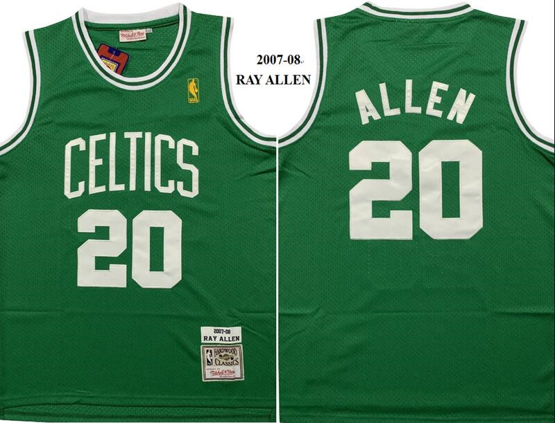 Celtics 20 Ray Allen Green 2007 08 Hardwood Classics Swingman Jersey
