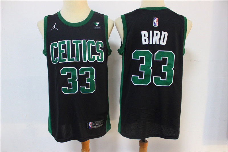 Celtics 33 Larry Bird Black 2021 Swingman Jersey