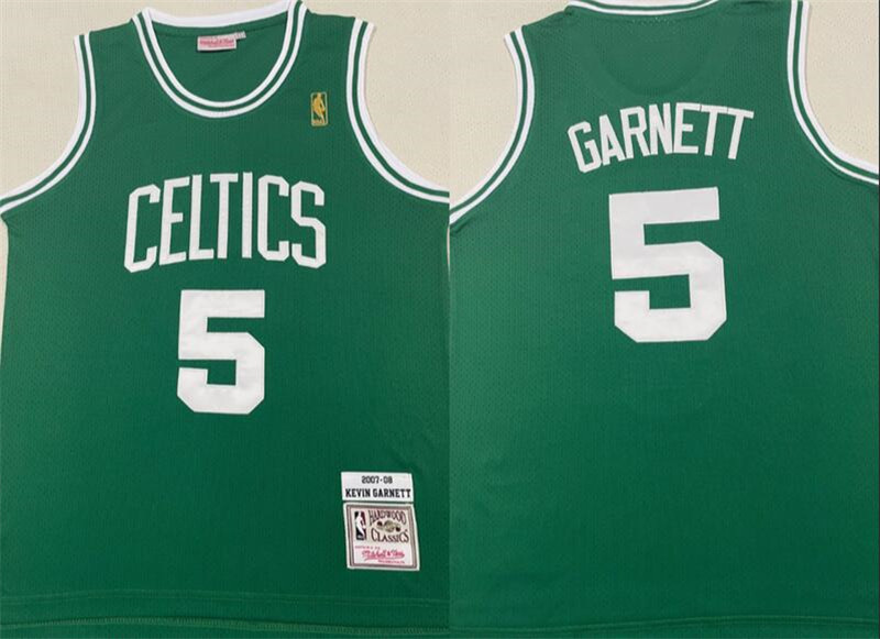 Celtics 5 Kevin Garnett Green 2007 08 Hardwood Classics Swingman Jersey