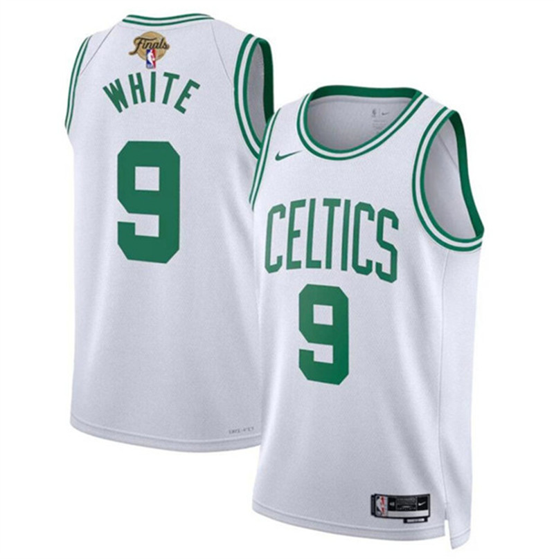 Celtics 9 Derrick White White Nike 2024 Finals Swingman Jersey