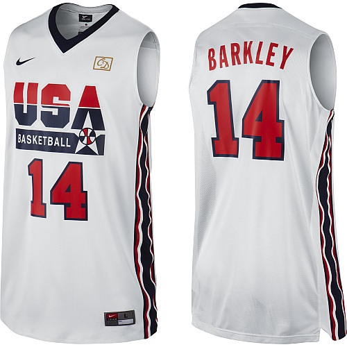 Charles Barkley USA Basketball 1992 Dream Team #14 Authentic White Jersey