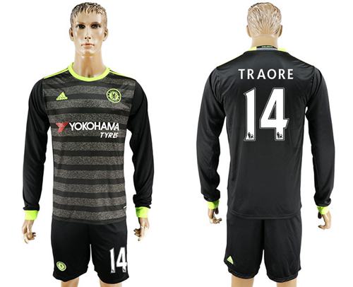 Chelsea 14 Traore Sec Away Long Sleeves Soccer Club Jersey