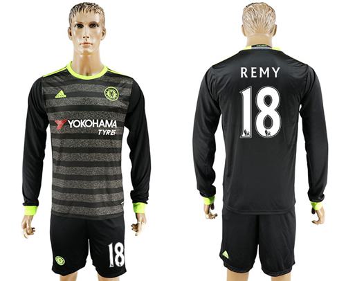 Chelsea 18 Remy Sec Away Long Sleeves Soccer Club Jersey