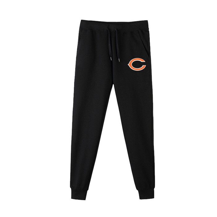 Chicago Bears Black Men's Winter Thicken NFL Sports Pant