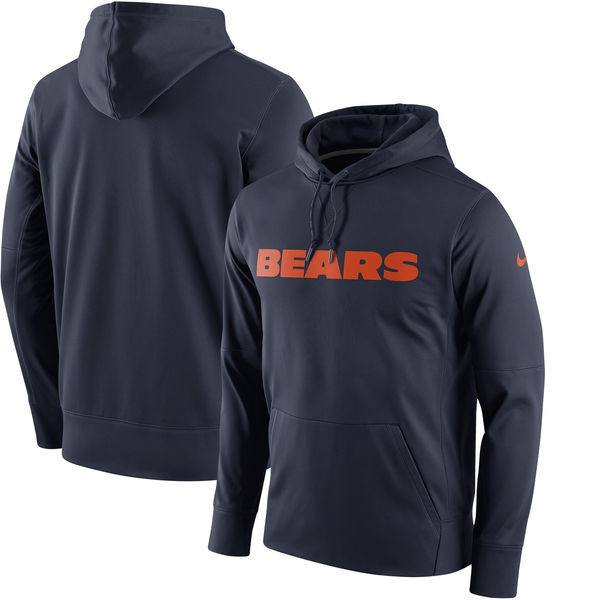 Chicago Bears  Circuit Wordmark Essential Performance Pullover Hoodie Navy