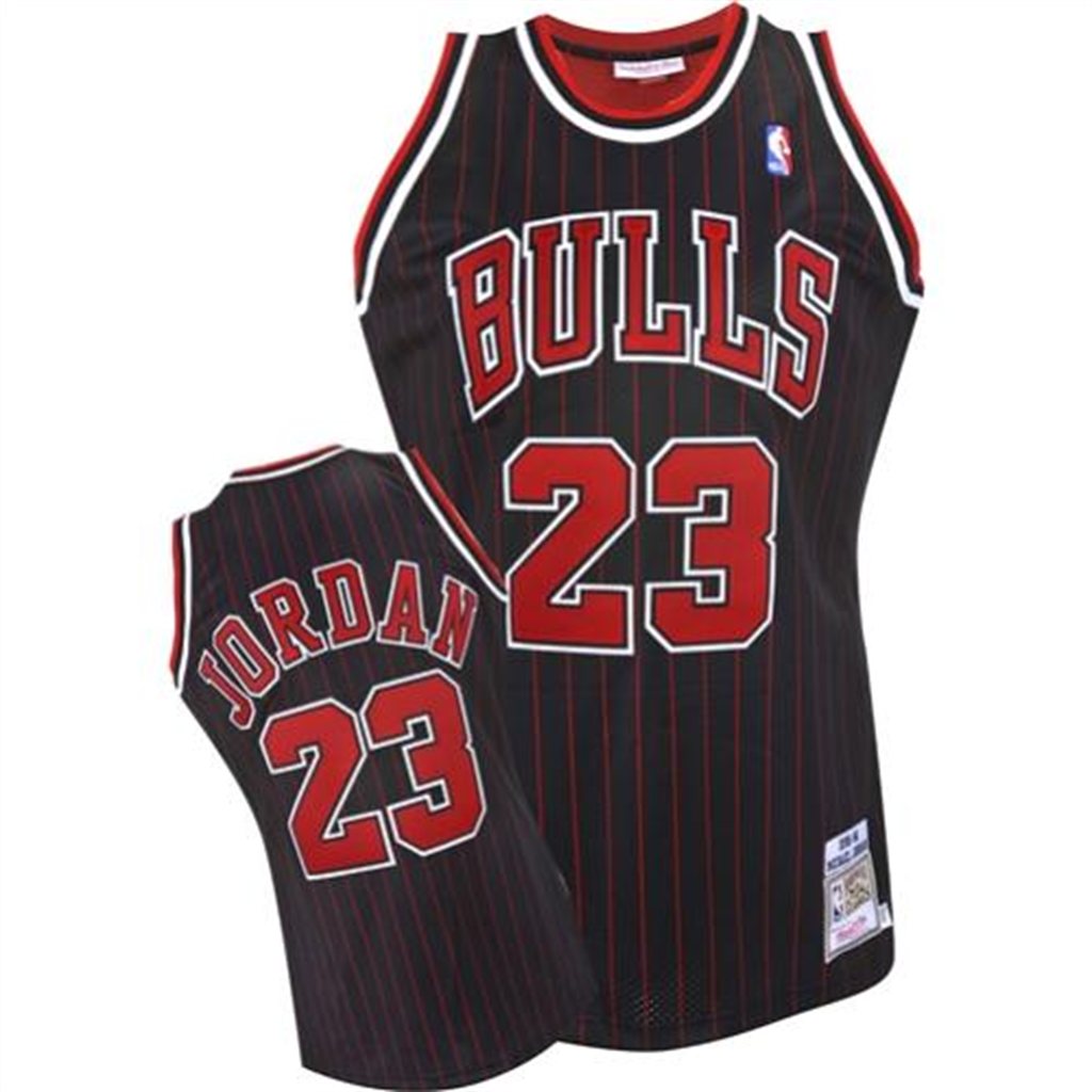 Chicago Bulls #23 Michael Jordan 1995 1996 Authentic Black Jersey