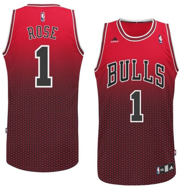 Chicago Bulls 1 Derrick Rose new Resonate Fashion Swingman Jersey