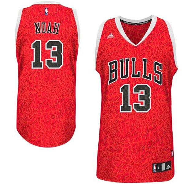 Chicago Bulls #13 Joakim Noah Crazy Light Leopard Swingman Jersey