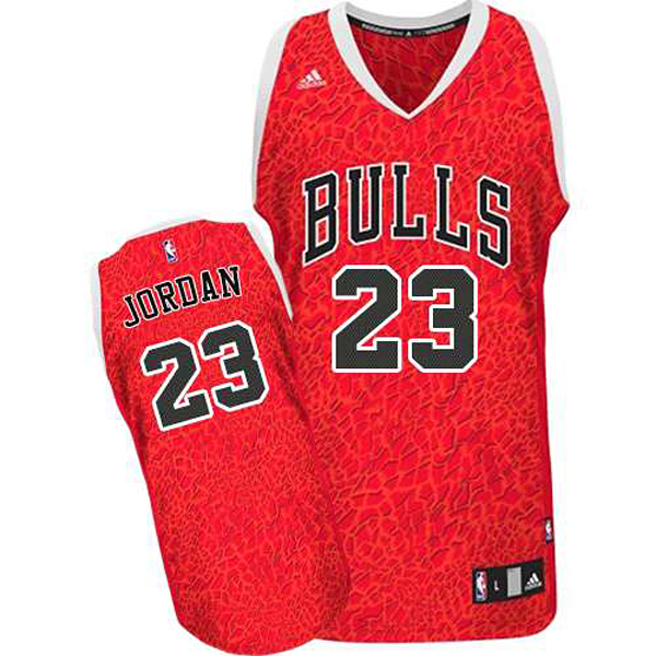 Chicago Bulls #23 Michael Jordan Crazy Light Leopard Swingman Jersey