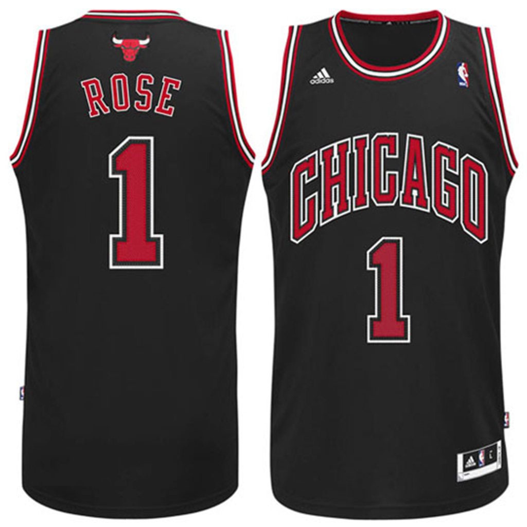 Derrick Rose #1 Chicago Bulls Revolution 30 Black Swingman Jersey