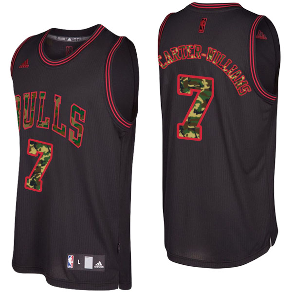 Chicago Bulls Michael Carter-Williams Camo Fashion Swingman Black Jersey