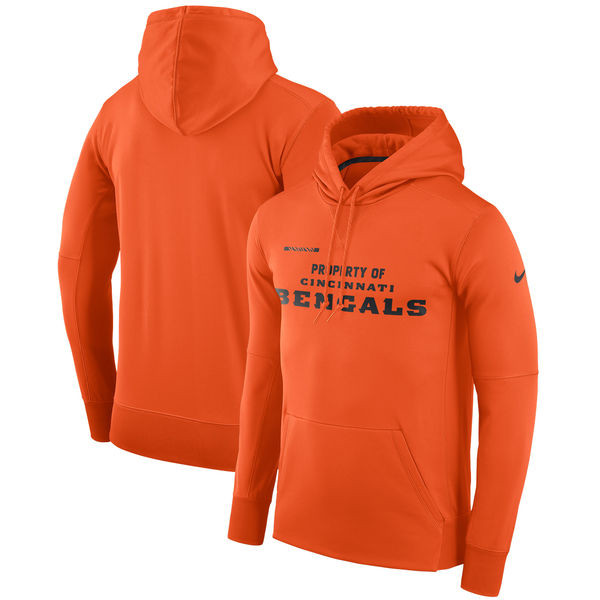 Cincinnati Bengals  Property Of Performance Pullover Hoodie Orange