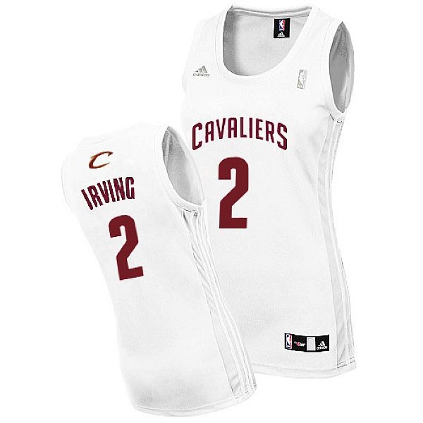 Cleveland Cavaliers 2 Kyrie Irving Women White Jersey