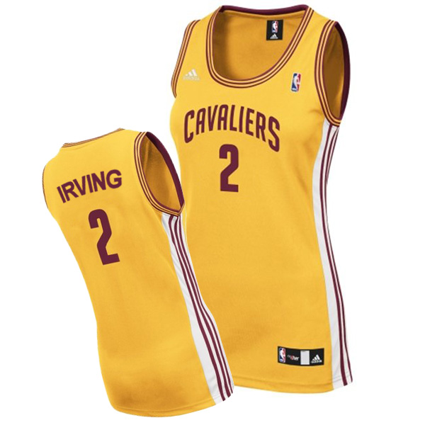 Cleveland Cavaliers 2 Kyrie Irving Womens Swingman Alternate Gold Jersey