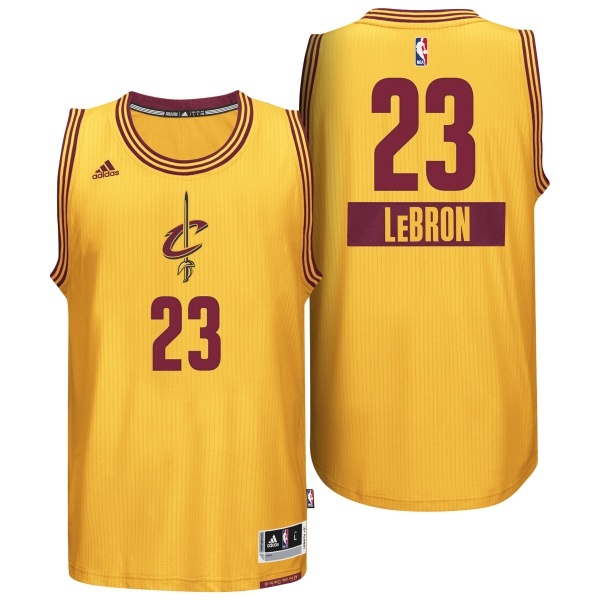 Cleveland Cavaliers 23 Lebron James 2014 Christmas Day Swingman Gold Jersey