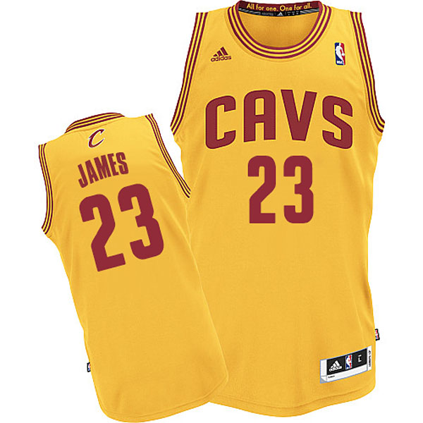 Cleveland Cavaliers 23 Lebron James CAVS Revolution 30 Swingman Gold Jersey