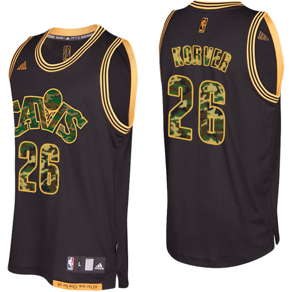 Cleveland Cavaliers Kyle Korver Camo Fashion Swingman Black Jersey