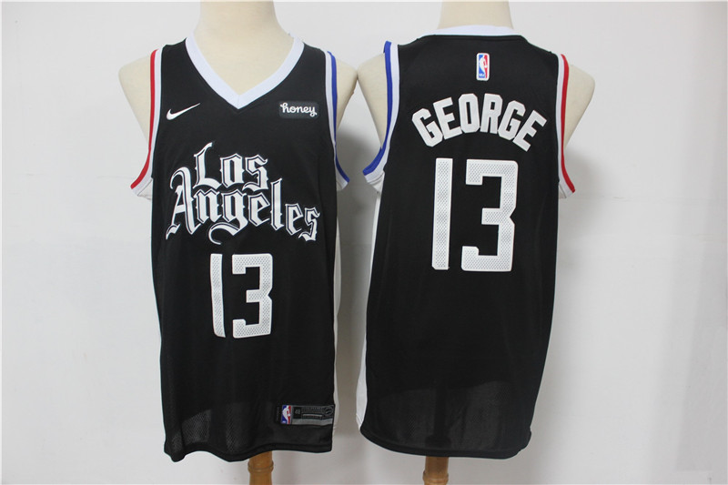 Clippers 13 Paul George Black 2021 City Edition Nike Swingman Jersey