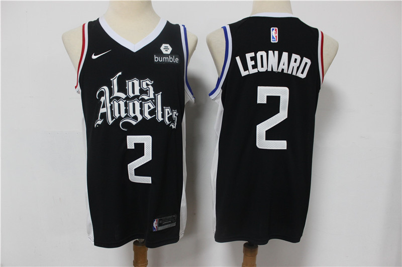 Clippers 2 Kawhi Leonard Black 2021 City Edition Nike Swingman Jersey