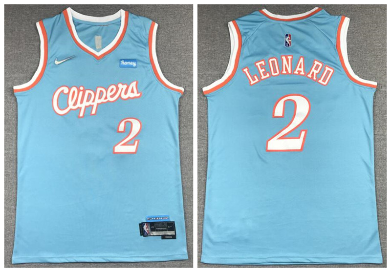 Clippers 2 Kawhi Leonard Blue 2021 22 City Edition Nike Swingman Jersey