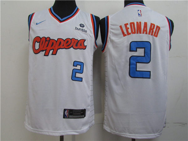 Clippers 2 Kawhi Leonard White City Edition Nike Swingman Jersey