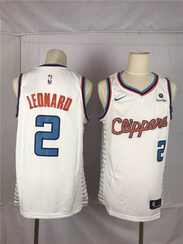 Clippers 2 Kawhi Leonard White Nike Throwback Swingman Jersey