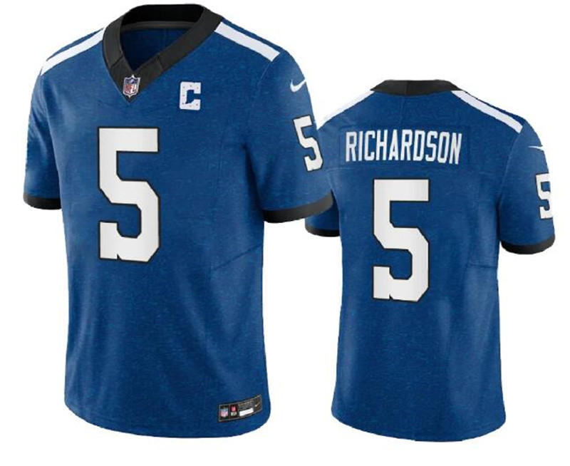 Colts 5 Anthony Richardson Royal F.U.S.E. Vapor Limited C Patch Throwback Jersey
