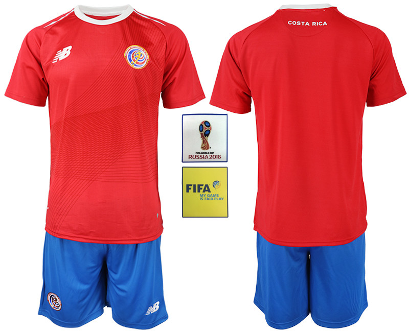 Costa Rica Home 2018 FIFA World Cup Soccer Jersey