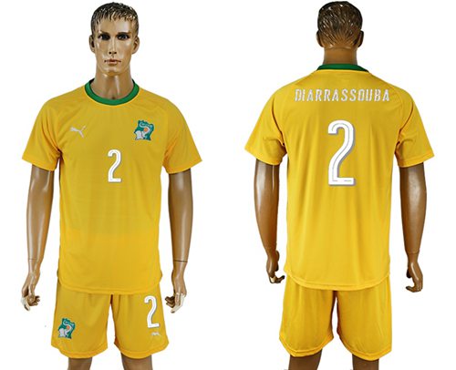 Cote d lvoire 2 Diarrassouba Home Soccer Country Jersey