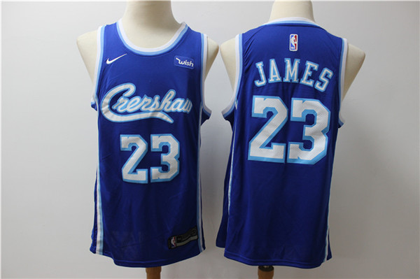 Crenshaw #23 Lebron James Blue Nike Swingman Jersey